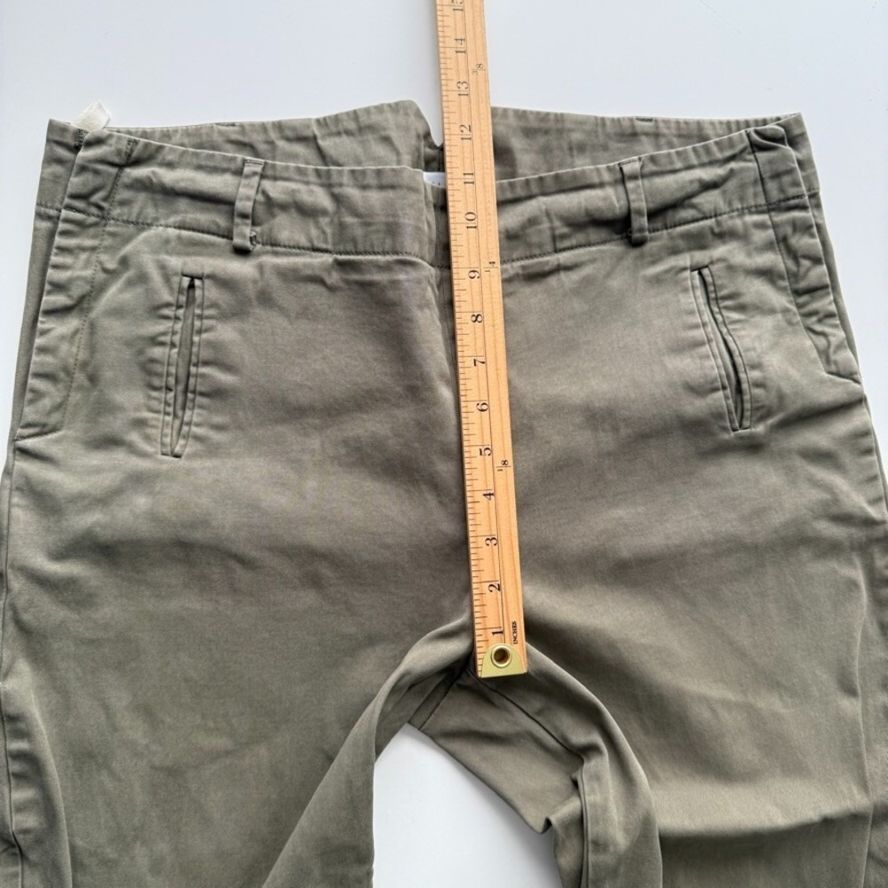 SIBEL SARAL High Rise Cropped Pants Womens 35x22 Green Side Zip Trouser - Picture 4 of 14